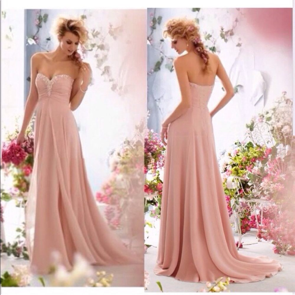 pastel pink prom dress Voyage by Mori Lee